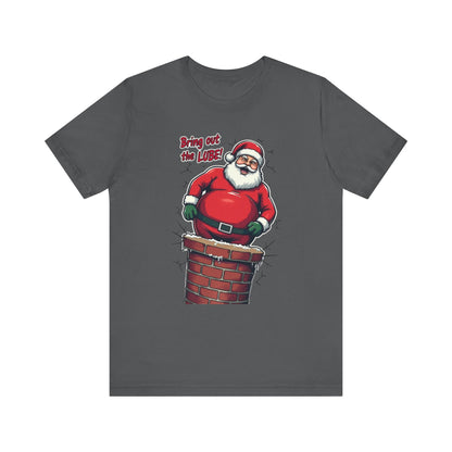 Santa Chimney Tee - 'Bring Out the Lube' Funny Christmas T-Shirt