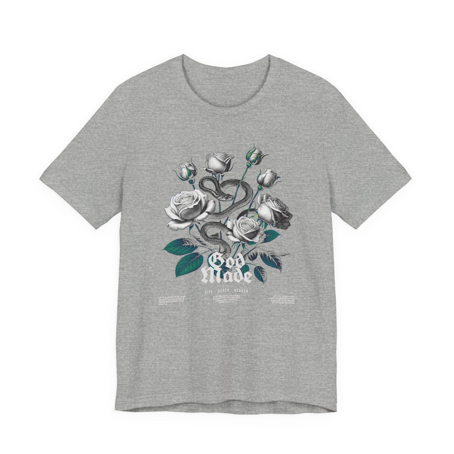 Rose and Snake Graphic Tee – Gothic Floral Vintage Shirt