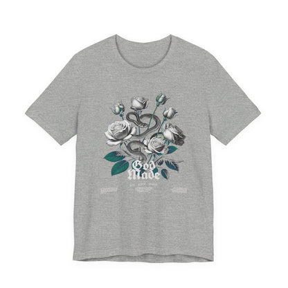 Rose and Snake Graphic Tee – Gothic Floral Vintage Shirt