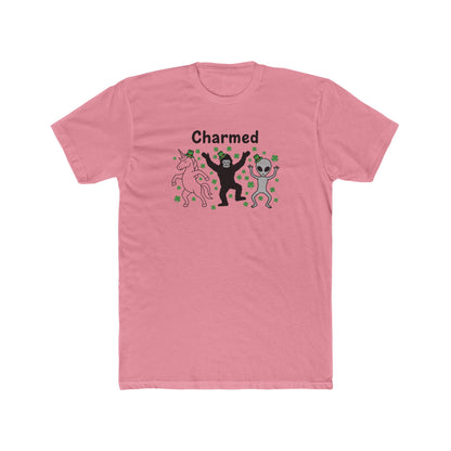 Charmed Unicorn Bigfoot Alien, Unisex Cotton Crew Tee