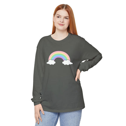 Rainbow, Unisex Garment-dyed Long Sleeve T-Shirt - Psychonaut Swag