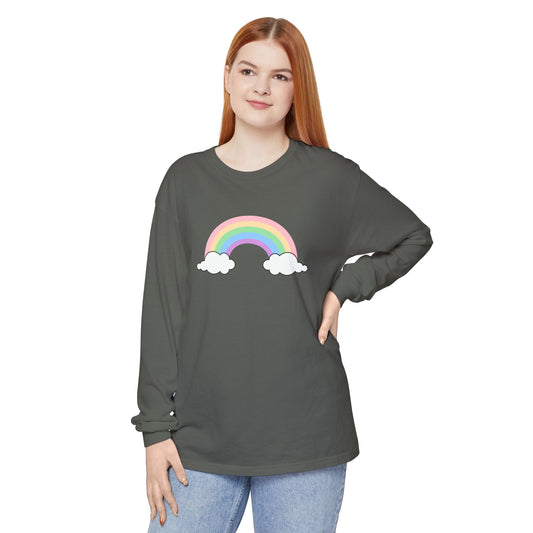 Rainbow, Unisex Garment-dyed Long Sleeve T-Shirt - Psychonaut Swag