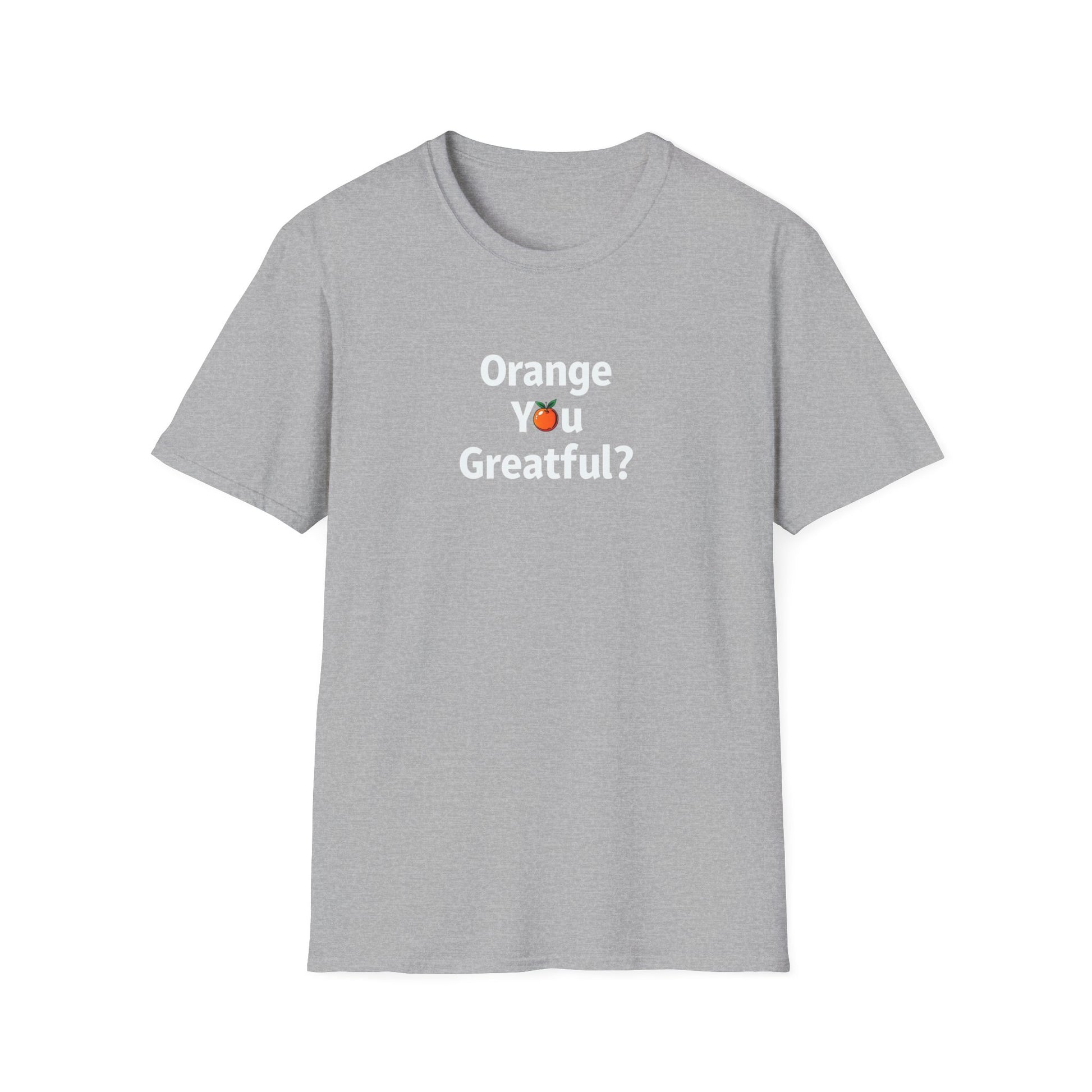 Grateful Orange T-Shirt, Unisex Casual Wear, Thanksgiving Shirt, Fall Vibes Tee, Gift for Friends, Comfortable Everyday Apparel - Psychonaut Swag