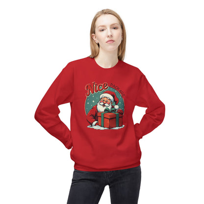 Nice Package Santa Crewneck Sweatshirt — Retro Christmas Gift Pullover