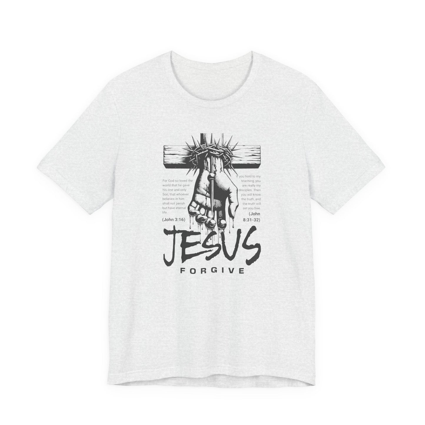 Jesus Forgive Cross T-Shirt — Christian Faith Tee