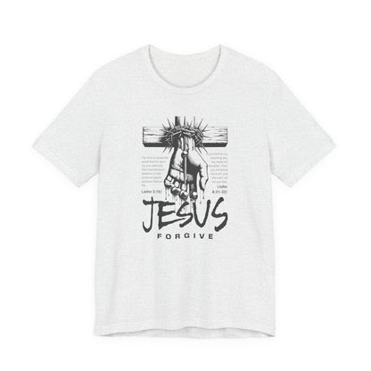 Jesus Forgive Cross T-Shirt — Christian Faith Tee