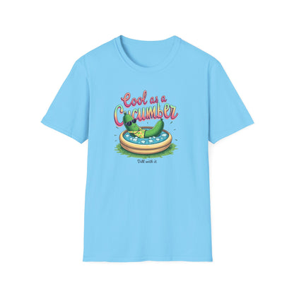 Cool as a Cucumber Unisex T-Shirt | Funny Summer Tee, Gift for Pool Parties, Relaxation Shirt, Fresh Summer Vibes, Chill Apparel, [...] - Psychonaut Swag