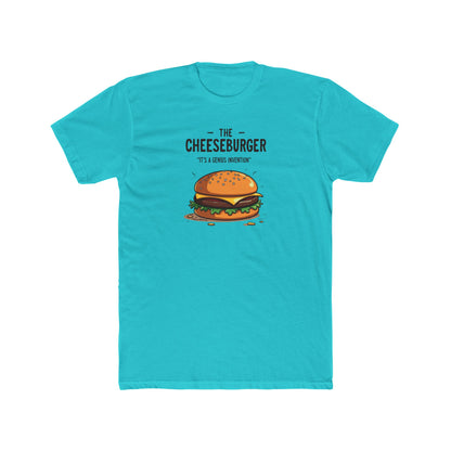 Cheeseburger Genius Tee — "The cheeseburger is a genius invention" Cotton Crew Shirt