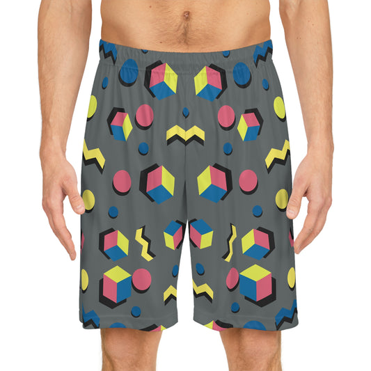 Retro print, Basketball Shorts (AOP) - Psychonaut Swag