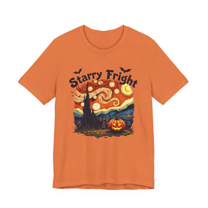 Starry Fright Halloween Tee, Unisex Ghost Graphic Shirt, Spooky Fall Fashion, Halloween Costume Tee, Pumpkin Art T-Shirt, Gift for [...]