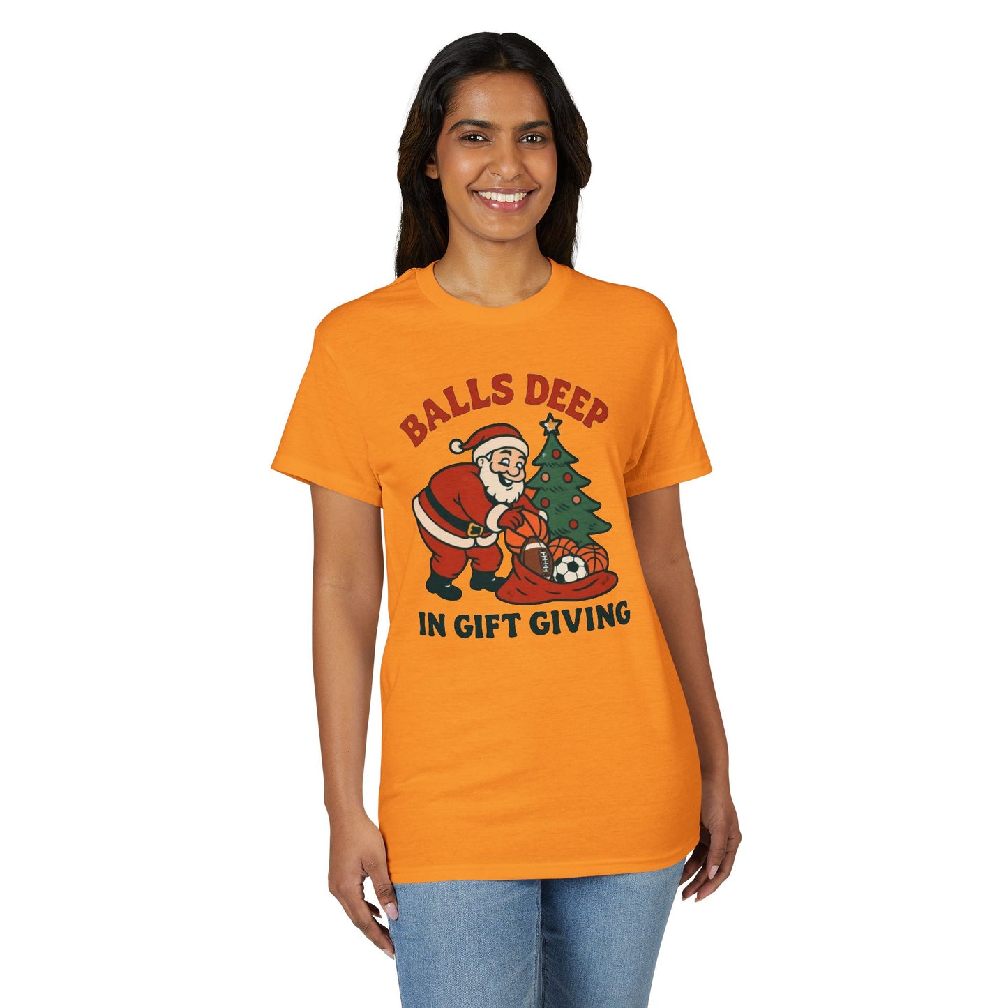 Santa Balls Deep, Unisex DryBlend® T-Shirt
