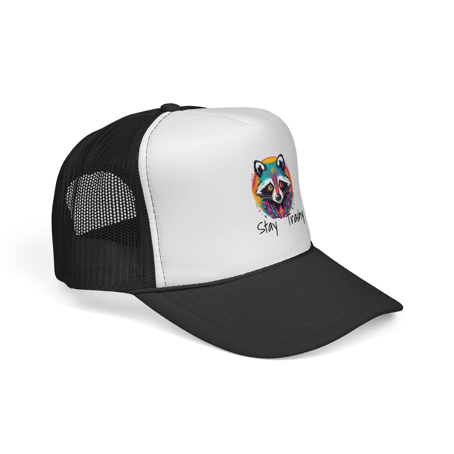 Stay Trashy Racoon, Snapback Trucker Caps