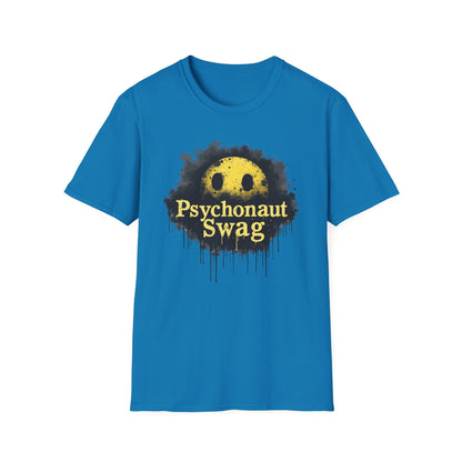 Psycho Smile, Pyschonaut Swag T-Shirt - Unisex Softstyle Tee, Casual Wear, Gift for Gamers, Festival Attire, Streetwear Fashion