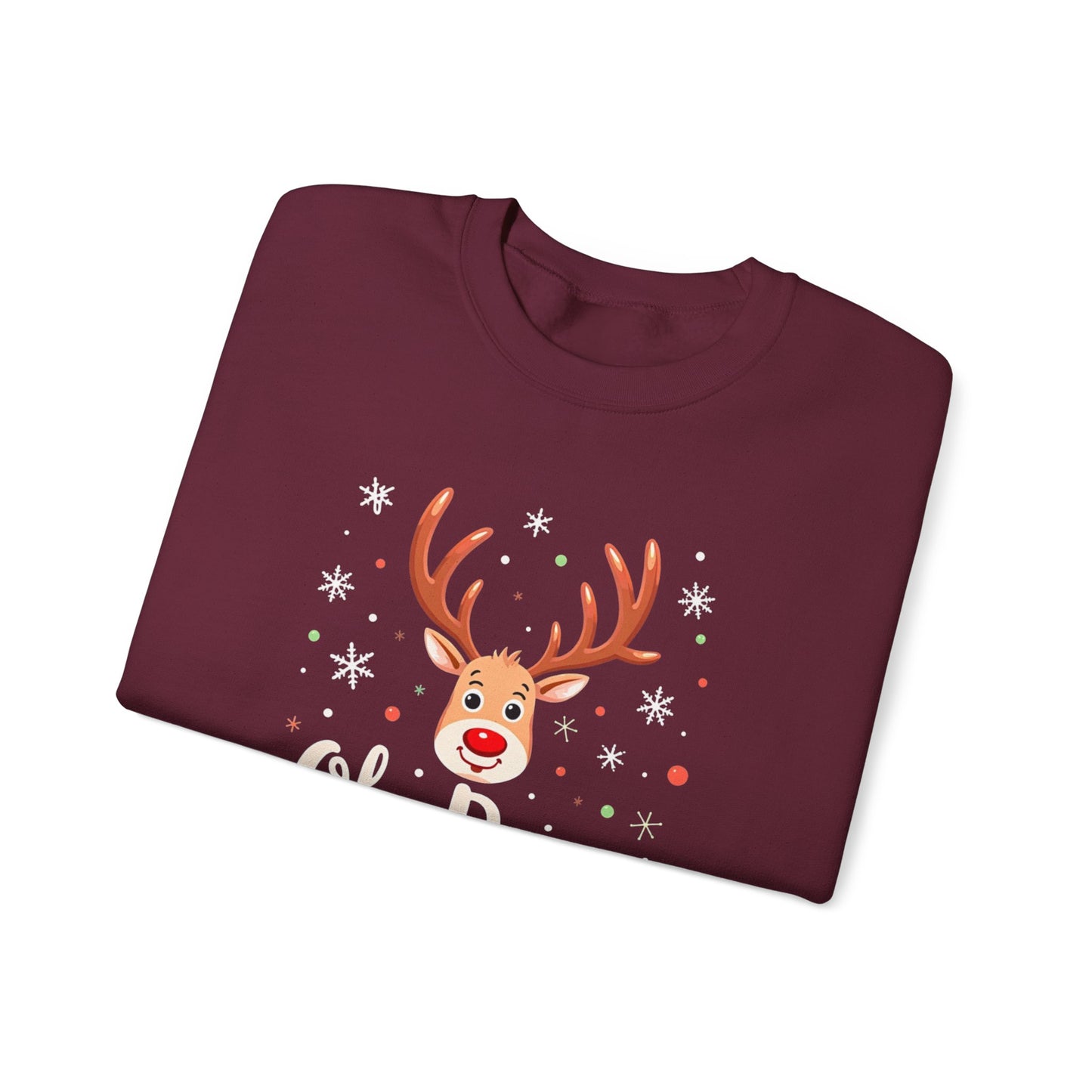 Christmas Sweatshirt - "Oh Deer, Xmas" Reindeer Holiday Crewneck