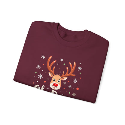 Christmas Sweatshirt - "Oh Deer, Xmas" Reindeer Holiday Crewneck