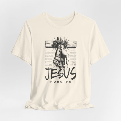 Jesus Forgive Cross T-Shirt — Christian Faith Tee