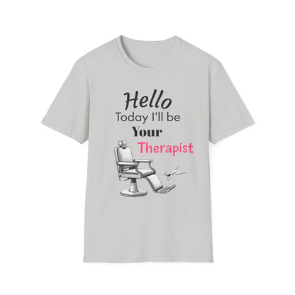 Hair stylist therapy, Unisex Softstyle T-Shirt | Perfect Gift for Barbers, Stylists, Hairdressers, Funny Tee for Self-Care Sundays, Hair Salon [...] - Psychonaut Swag