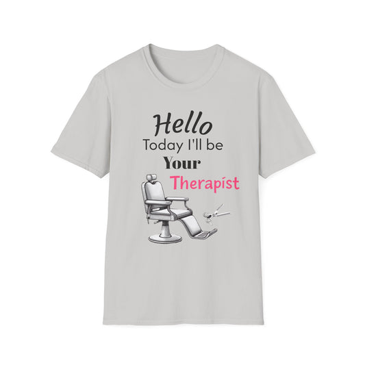 Hair stylist therapy, Unisex Softstyle T-Shirt | Perfect Gift for Barbers, Stylists, Hairdressers, Funny Tee for Self-Care Sundays, Hair Salon [...] - Psychonaut Swag