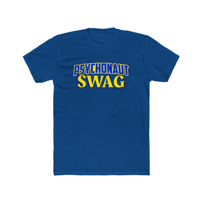 Psychonaut Swag Graphic Tee — Retro Blue & Yellow Psychedelic Shirt
