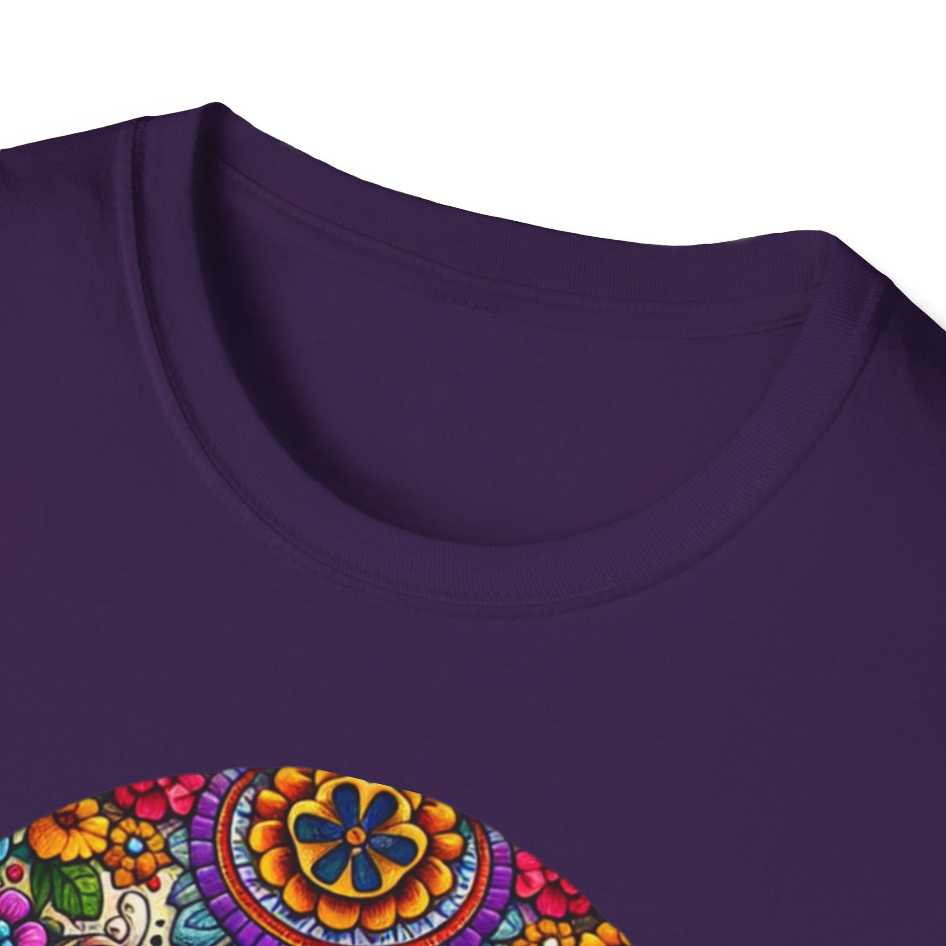 Floral Skull, Unisex Softstyle T-Shirt - Psychonaut Swag