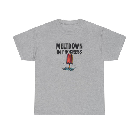 Meltdown in Progress Tee | Fun Summer T-Shirt, Gift for Ice Cream Lovers, Casual Wear, Comfy Everyday Top, Perfect for Hot Days - Psychonaut Swag