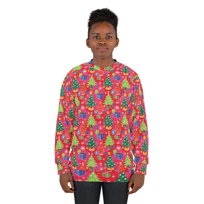 Christmas Tree Pattern Ugly Christmas Sweatshirt — Festive Holiday All-Over Print