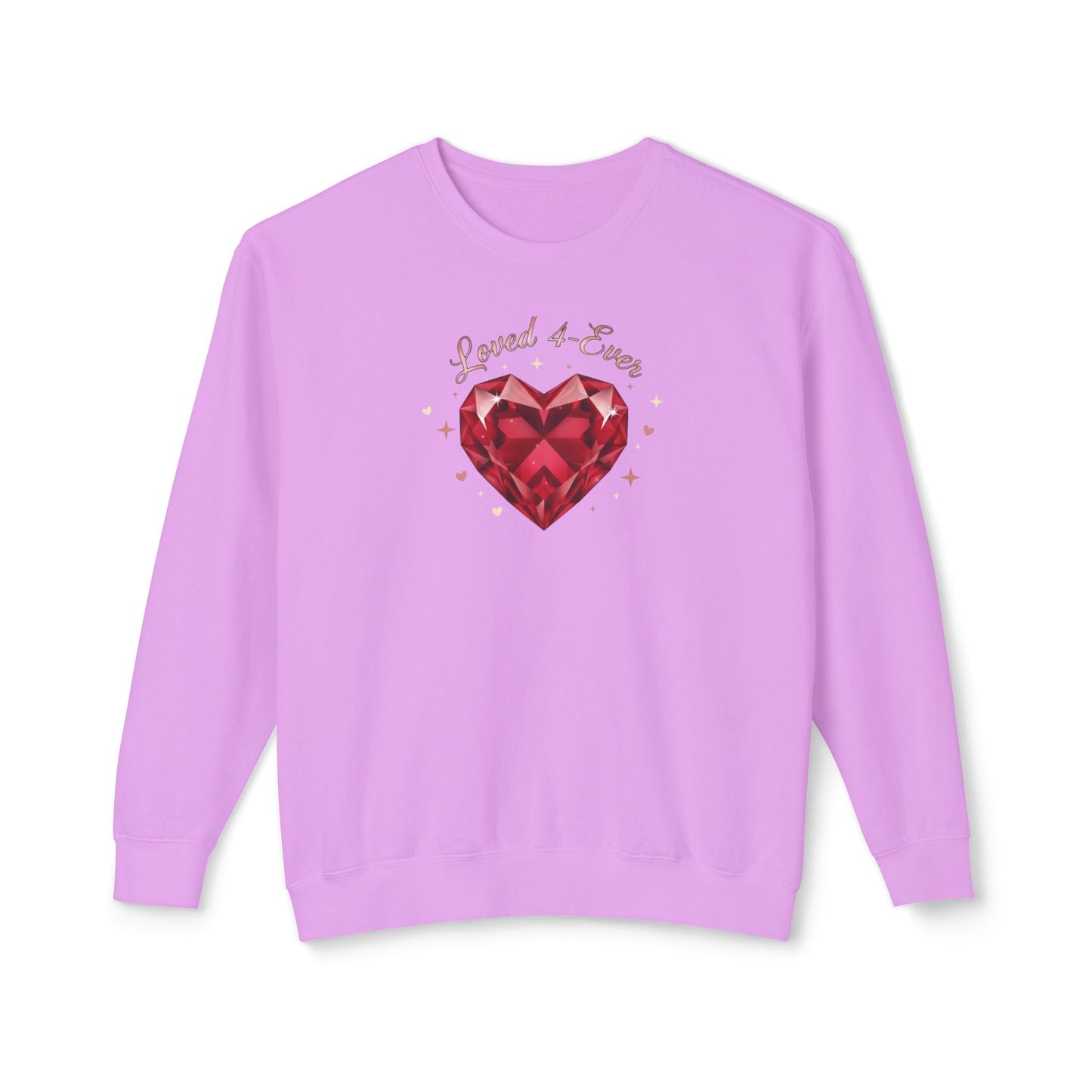 Love & Gems Sweatshirt — Red Heart Crystal Graphic Crewneck