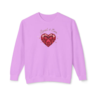 Love & Gems Sweatshirt — Red Heart Crystal Graphic Crewneck