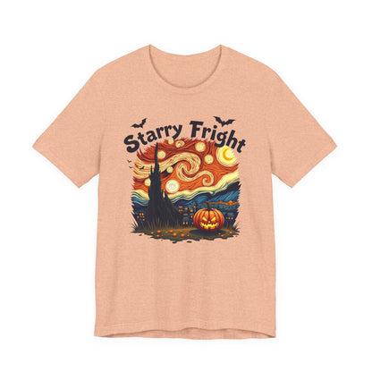 Starry Fright Halloween Tee, Unisex Ghost Graphic Shirt, Spooky Fall Fashion, Halloween Costume Tee, Pumpkin Art T-Shirt, Gift for [...]