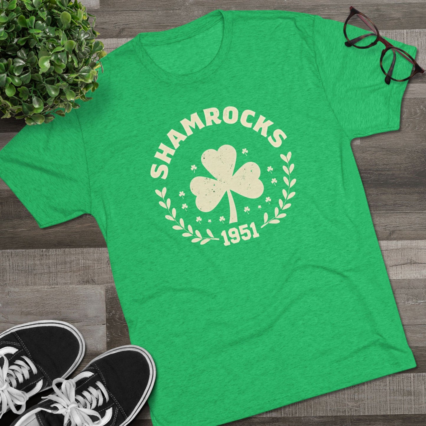 Shamrocks 1951 Crew Tee — Vintage St. Patrick’s Day Clover T-Shirt