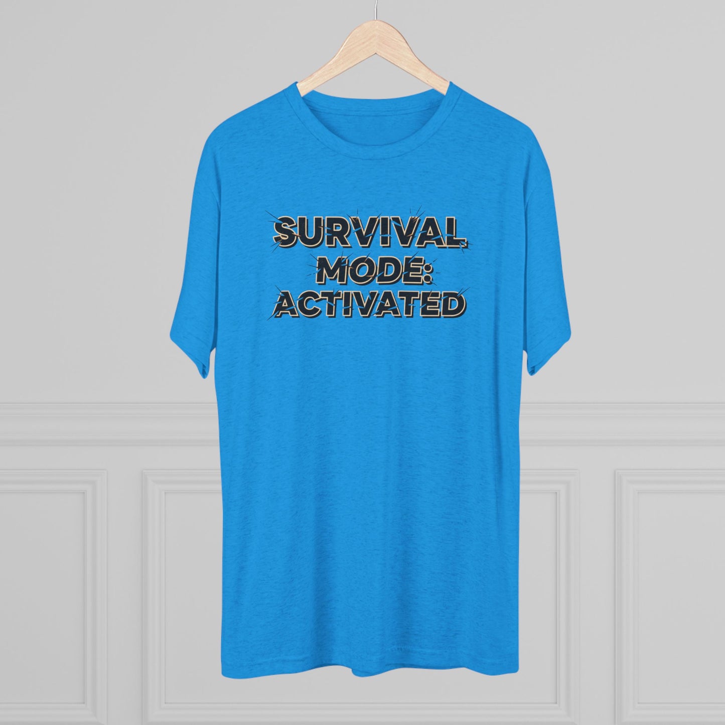 Survival Mode Activated T-Shirt — Camo Text Graphic Tee