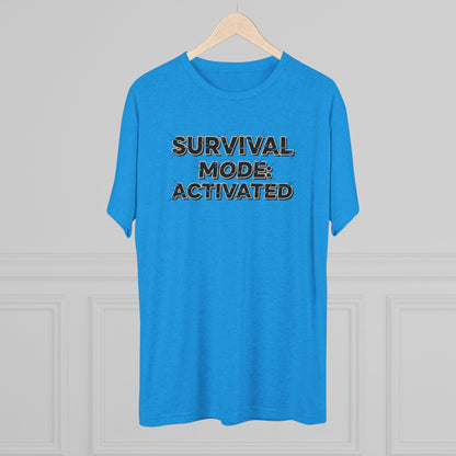 Survival Mode Activated T-Shirt — Camo Text Graphic Tee