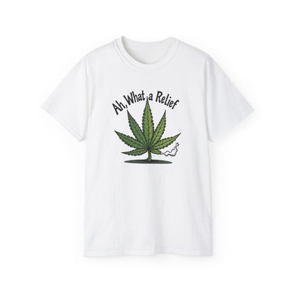 Ah, What a Relief Unisex Ultra Cotton Tee - Perfect for Cannabis Enthusiasts - Psychonaut Swag