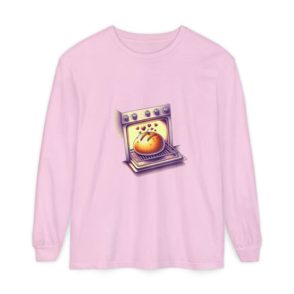Bun in oven, Unisex Garment-dyed Long Sleeve T-Shirt - Psychonaut Swag