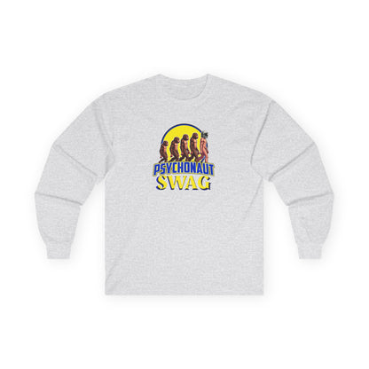 Psychonaut swag, small biz Long Sleeve Tee - Unisex Cotton Shirt for Festival Vibes, Casual Wear, Gift for Music Lovers, Streetwear, Retro Style