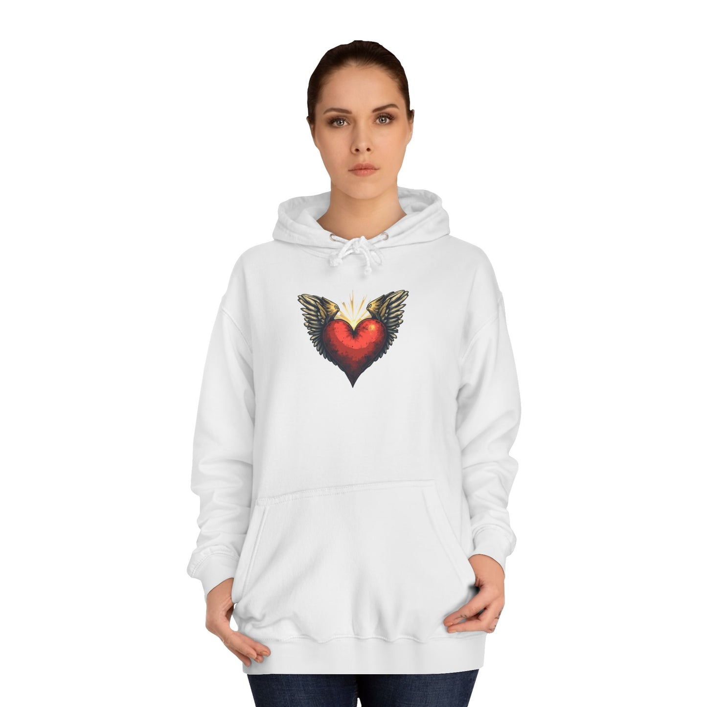 Free Heart, Unisex College Hoodie