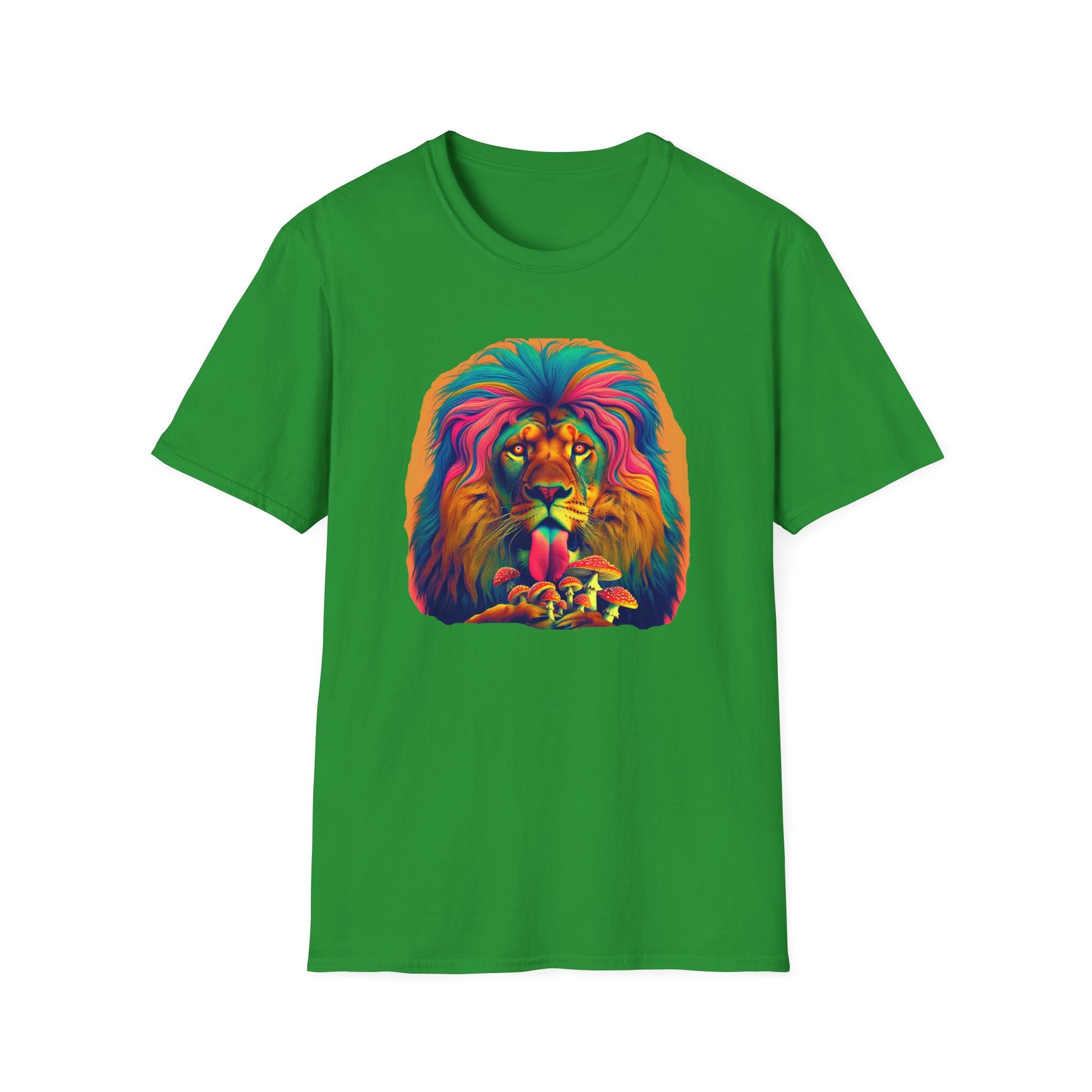 Lion Lick, Mushroom tee, Unisex T-Shirt - Psychonaut Swag