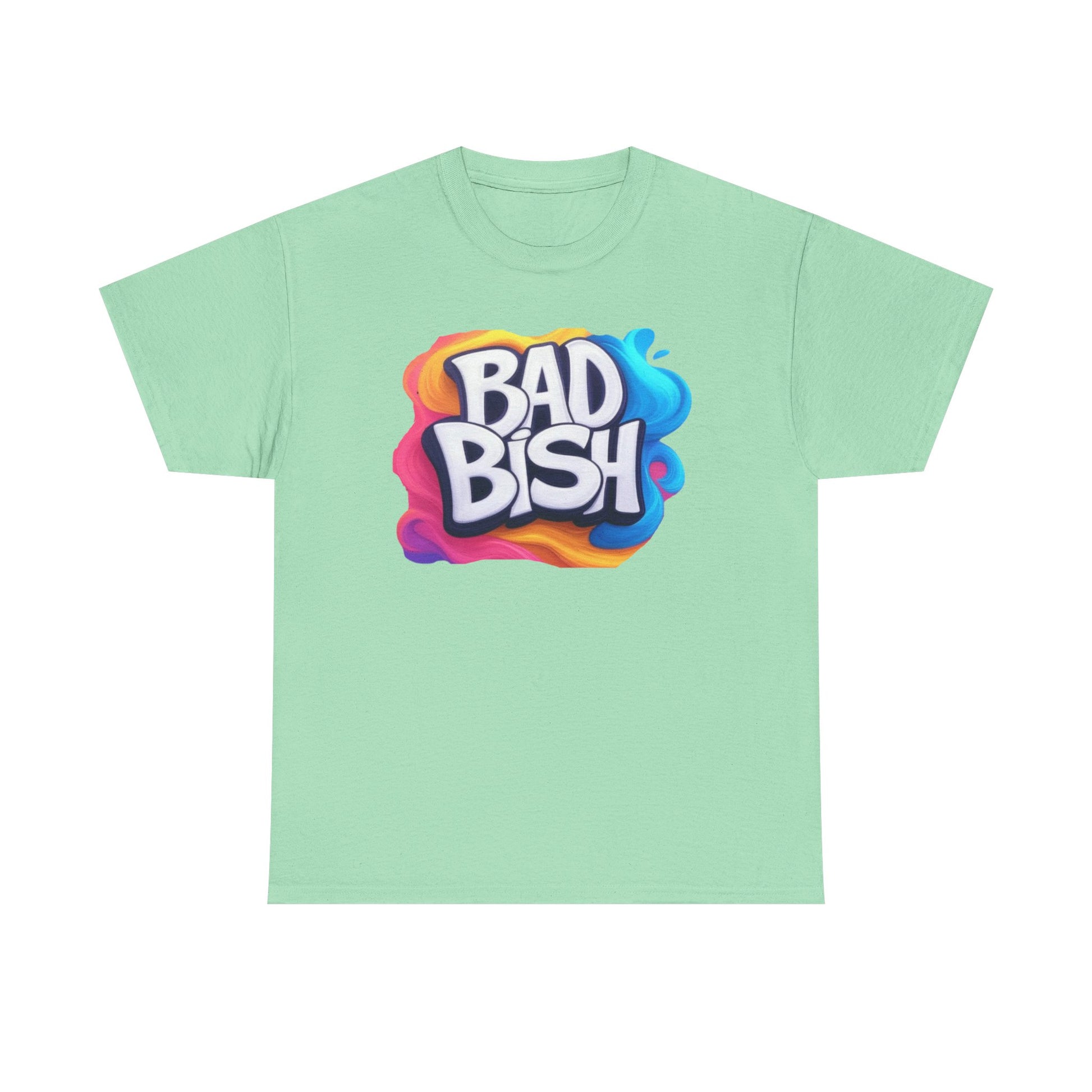 Colorful 'Bad Bish' Unisex Heavy Cotton Tee - Fun and Edgy T-Shirt for Confident Style - Psychonaut Swag