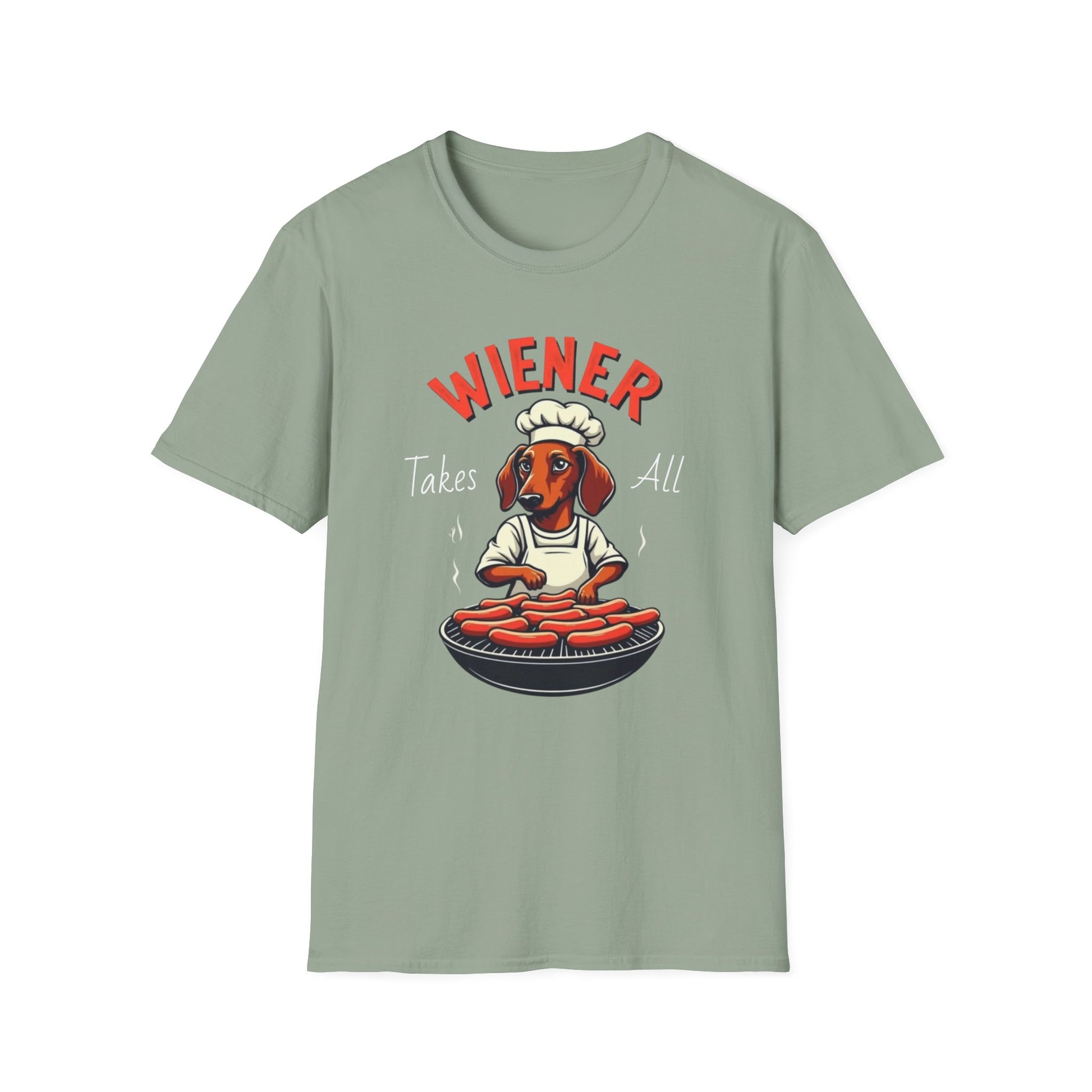 Wiener takes all, Dog Humor T-Shirt, Funny Pet Lover Gift, Cute Dog Tee, Unisex Funny Shirt, Dog Lover's Apparel - Psychonaut Swag