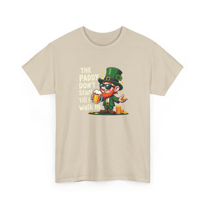 St. Patrick's Day Leprechaun Tee — "The Paddy Don't Start Till I Walk In"
