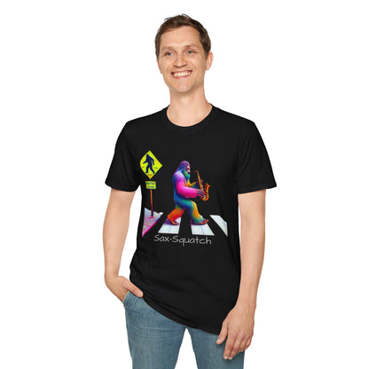 Sax-Squatch, Unisex Softstyle T-Shirt