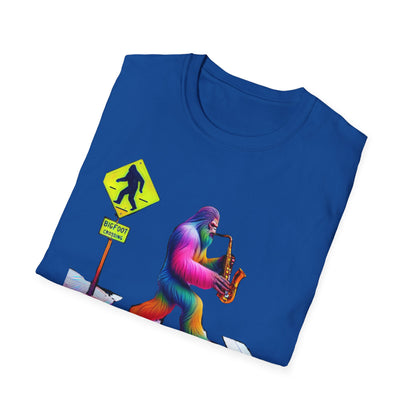 Sax-Squatch, Unisex Softstyle T-Shirt