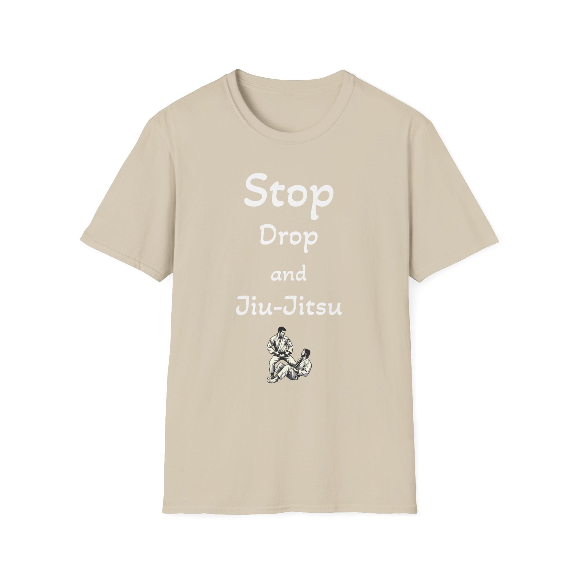 Stop, Drop, and Jiu-Jitsu, Unisex Softstyle T-Shirt - Psychonaut Swag
