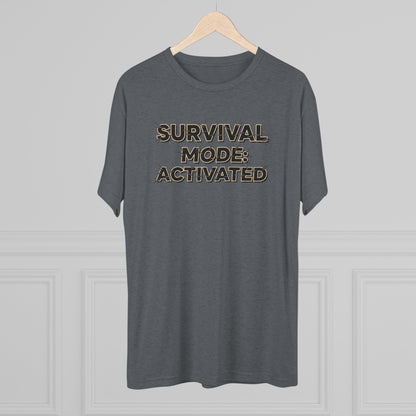 Survival Mode Activated T-Shirt — Camo Text Graphic Tee
