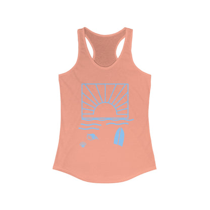 Sunset Beach, Women's Ideal Racerback Tank - Psychonaut Swag