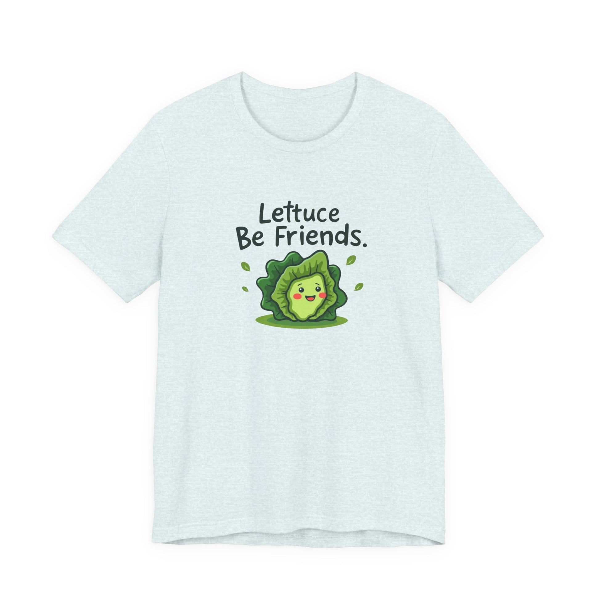 Lettuce Be Friends, Unisex Tee, Casual Wear, Gift for Vegetarians, Summer T-Shirt, Eco-Friendly Apparel - Psychonaut Swag