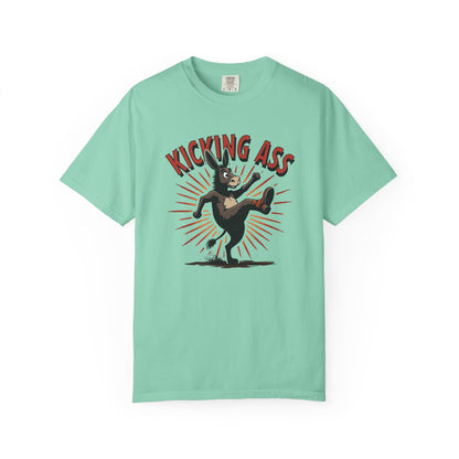 Kicking Donkey, Unisex T-Shirt | Funny Graphic Tee, Casual Wear, Humor Gift, Birthday Surprise, Motivational Apparel - Psychonaut Swag