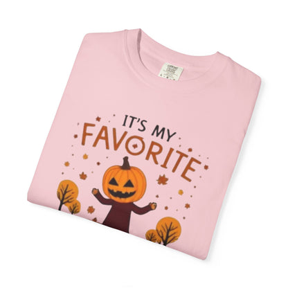 Halloween Pumpkin Head T-Shirt — "It's My Favorite Holiday Season!"