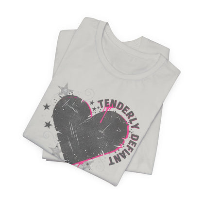 Tenderly DeFallen Heart Tee — Grunge Heart Graphic T-Shirt