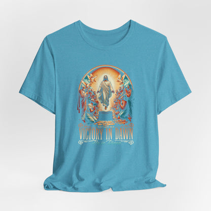 Victory in Dawn Christian T-Shirt — Resurrection Easter Tee